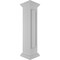 Ekena Millwork 10"W x 48"H Corner Newel Post with Panel, Peaked Capital & Base Trim (Installation kit included) NWL10X48CPP0B0 - alternate 3